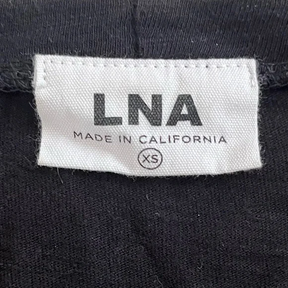 LNA Shimmy Chain-Fringed Black T-Shirt, Size XS, Made in USA - Picture 6 of 11